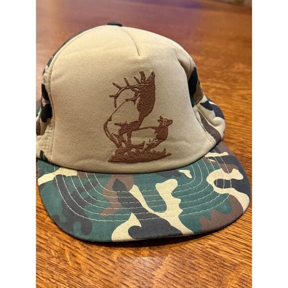 Vintage Funny Joke Trucker Hat 80's Snap Back Cap Puffy Comedy Mesh Camoflage - Picture 10 of 11